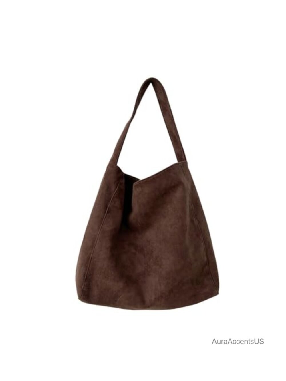 Faux Suede Large Slouchy Hobo Tote Handbag Shoulder Bag Travel